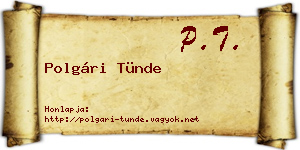 Polgári Tünde névjegykártya